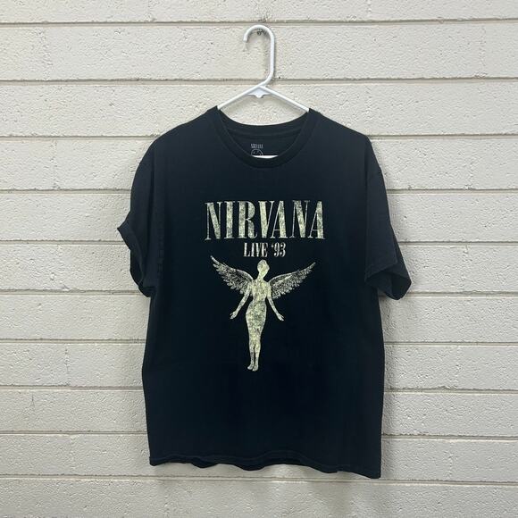 Nirvana Black Band Tee size L - Picture 1 of 9